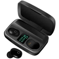 מציאון ועודפים - אוזניות תוך-אוזן True Wireless ומארז טעינה עם תצוגה דיגיטלית FutureCell Earbuds TWS A10S - צבע שחור