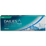 30 עדשות מגע יומיות טוריות Alcon Dailies Aqua Plus - מספר 3.75+ צילינדר 0.75- זווית 100