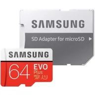 מציאון ועודפים - כרטיס זיכרון Samsung EVO Plus Micro SDXC UHS-I MB-MC64HA - נפח 64GB - עם מתאם ל-SD