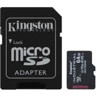 כרטיס זיכרון עם מתאם Kingston Micro SDXC INDUSTRIAL 64GB Class-10 UHS-I SDCIT2/64GB - נפח 64GB
