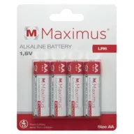 4 סוללות Maximus Alkaline AA LR06