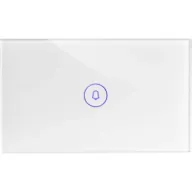 לחצן טאץ' פעמון/מדרגות להתקנה בקופסא מלבנית 3 מודול NISKO Smart - צבע לבן