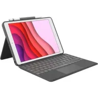 מציאון ועודפים - כיסוי מקלדת Logitech Combo Touch ל- Apple iPad 10.2 Inch 2019 / 2020 / 2021 - צבע אפור בעברית ובאנגלית