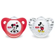 זוג מוצצים 6-18 חודשים Nuk Minnie Mouse - צבע אדום