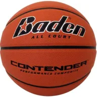 כדורסל עם ציפוי עור סינטטי למשחק חיצוניפנימי - מידה 5 Baden Sports Contender 