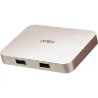 מציאון ועודפים - תחנת עגינה Aten USB-C 4K Ultra Mini Dock with Power Pass-through