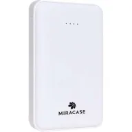 סוללת גיבוי ניידת עם כבל חיבור USB-A ל-Miracase 10000mAh Type-C - צבע לבן