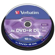דיסקים לצריבה Verbatim 8.5GB DVD+R x8 Double Layer Printable Media 10-Pack