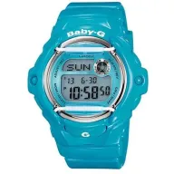 שעון יד דיגיטלי עם רצועת סיליקון כחולה Casio Baby-G BG-169R-2BDR - כחול