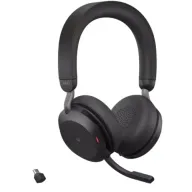 אוזניות Bluetooth אלחוטיות Jabra Evolve2 75 USB-C MS Teams On-Ear - צבע שחור