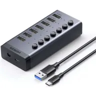 מפצל USB-C עם 7 חיבורי USB-A3.0 + חיבור Type C מבית UGREEN 