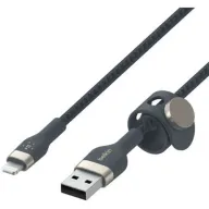 כבל סיליקון קלוע Lightning ל-USB-A מאושר MFI באורך 3 מטר Belkin Boost Charge צבע כחול