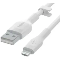 כבל סיליקון USB-A ל-Lightning מוסמך MFI באורך 3 מטר Belkin Boost Charge צבע לבן