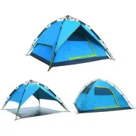 אוהל פתיחה מהירה ל-4 אנשים עם 3 מצבים Playa - צבע כחול