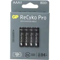 4 סוללות AAA נטענות GP Recyko Pro 800mAh