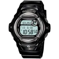 מציאון ועודפים - שעון יד דיגיטלי עם רצועת סיליקון Casio Baby-G BG169R-1 - צבע שחור