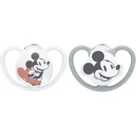 זוג מוצצים 6-18 חודשים Nuk Space Mickey Mouse - צבע אפור