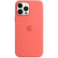 מציאון ועודפים - כיסוי סיליקון מקורי ל-Apple iPhone 13 Pro Max עם חיבור MagSafe - צבע Pink Pomelo