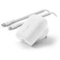מטען קיר Belkin Boost Charge Wall Charger With PPS + USB-C MFI Cable 30W - צבע לבן