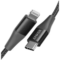 מציאון ועודפים - כבל סנכרון וטעינה Anker PowerLine II בחיבור USB Type-C לחיבור Lightning באורך 0.9 מטר - צבע שחור