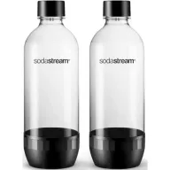 מציאון ועודפים - זוג בקבוקי פלסטיק 1 ליטר  למכונות Sodastream Spirit / OneTouch / Genesis / Terra / Art - צבע שחור