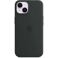 מציאון ועודפים - כיסוי סיליקון מקורי ל-Apple iPhone 14 עם חיבור MagSafe - צבע Midnight