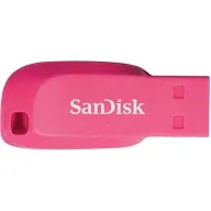 מציאון ועודפים - זיכרון נייד SanDisk Cruzer Blade USB - דגם SDCZ50C-016G-B35PE - נפח 16GB - צבע ורוד
