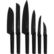 סט 6 סכינים מנירוסטה עם ידיות פוליפרופילן Tramontina Nygma שחור