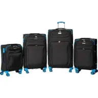 סט מזוודות בד 20+24+28+32 אינץ' דגם Napolitano מבית Camel Mountain - צבע שחור וכחול