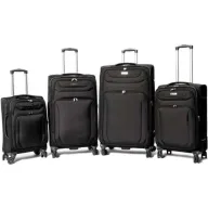 סט מזוודות בד 20+24+28+32 אינץ' דגם Napolitano מבית Camel Mountain - צבע שחור ואפור