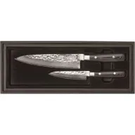 סכין שף יפני גיוטו 20 ס''מ + סכין מטבח רב שימושי חלק 12.7 ס''מ Yaxell Zen