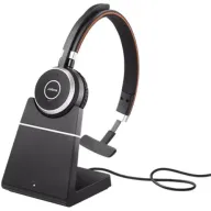מציאון ועודפים - אוזניית Bluetooth אלחוטית עם מעמד טעינה Jabra Evolve 65 MS Mono - צבע שחור