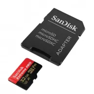 מציאון ועודפים - כרטיס זיכרון SanDisk Extreme Pro 667x Micro SDHC - דגם SDSQXCG-032G-GN6MA - נפח 32GB 