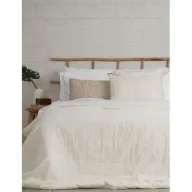 כיסוי קטיפתי מיטה זוגית 220x200 ס''מ דגם Manali מבית ערד טקסטיל - צבע שמנת