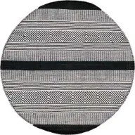 שטיח גפן כותנה 03 שחור עגול 120*120 ס"מ - M