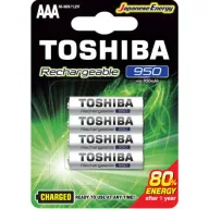 מציאון ועודפים - 4 סוללות נטענות Toshiba AAA 950mAh TNH-03GAE