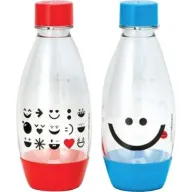 מציאון ועודפים - 2 בקבוקי ילדים 0.5 ליטר למכונות Sodastream Spirit / OneTouch / Genesis / Terra / Art - צבע אדום / כחול
