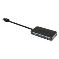 מפצל Transcend USB 3.0 4-Port Hub - צבע שחור