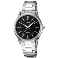 שעון יד אנלוגי לאישה עם רצועת Stainless Steel כסופה Casio LTP-1303D-1AVDF - צבע שחור