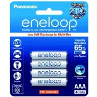 מציאון ועודפים - 4 סוללות AAA נטענות Panasonic Eneloop 800mAh - צבע לבן