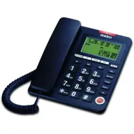 מציאון ועודפים - טלפון שולחני עם נורית חיווי לתא קולי Uniden AS5408 צבע שחור