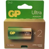 2 סוללות D לא נטענות GP Ultra Alkaline GPPCA13AU086 