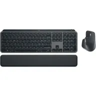 מציאון ועודפים - סט מקלדת MX Keys S עם משענת כף יד ועכבר MX Master 3S אלחוטיים Logitech - צבע שחור