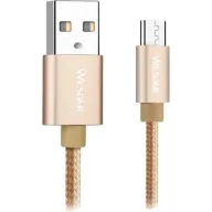 כבל USB ל-Micro USB באורך 1.2 מטר Wesdar T38 - צבע זהב