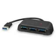 מפצל USB-A בעל 4 יציאות - 3 חיבורי USB-A וחיבור SpeedLink Snappy Evo - USB Type C- צבע שחור