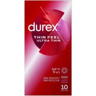 Durex - קונדומים Thin Feel Ultra Thin - סך הכל 10 יחידות