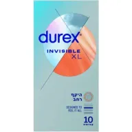 Durex - קונדומים Invisible XL - סך הכל 10 יחידות