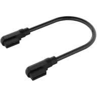 שני כבלים עם חיבור 90 מעלות Corsair iCUE LINK Cable 2x135mm - צבע שחור