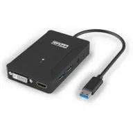 תחנת עגינה STLab U-1100 USB 3.0 Mini Dock HDMI + DVI + Hub