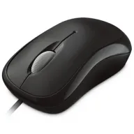 עכבר ארגונומי Microsoft Basic Optical USB Mouse Black For Business - דגם 4YH-00007 (אריזה חומה Brown Box) - צבע שחור